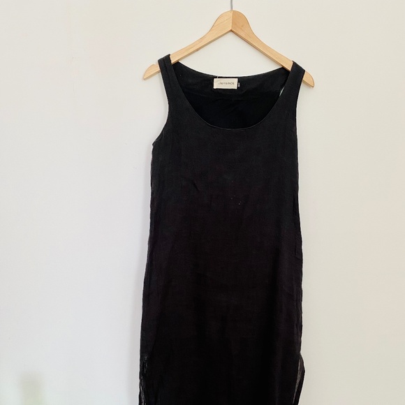 Ursa Minor Chaouen Black Linen Dress XS - Picture 2 of 7